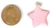 1 20x5mm Pink Fiber Optic Star Pendant